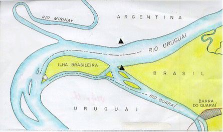 Barra do Quarai, no rio Uruguai