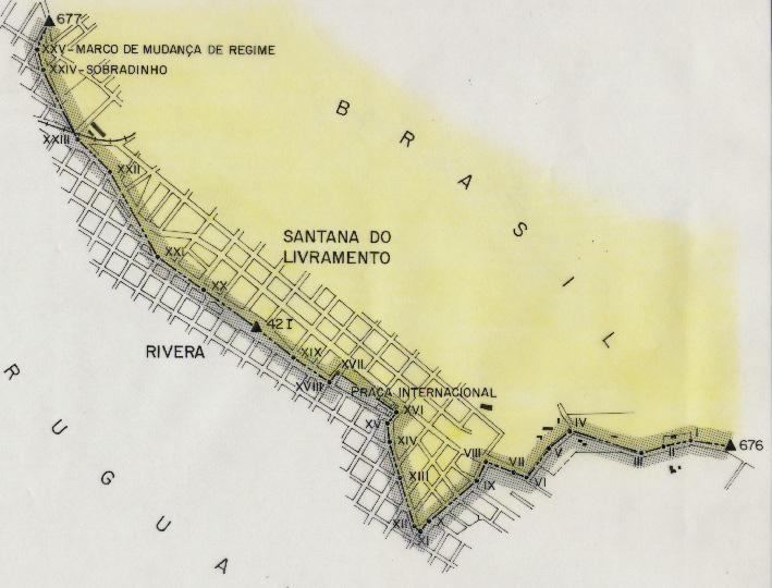 Cidades de Sant'Ana do Livramento e Rivera